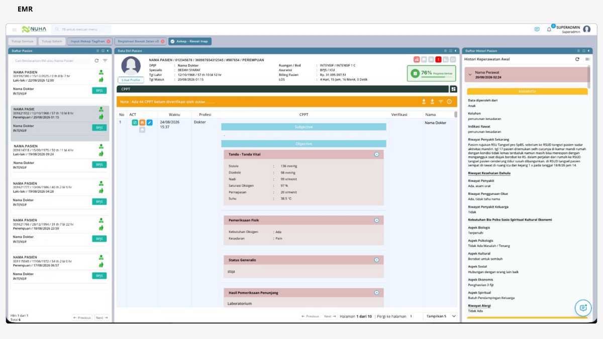 Tampilan modul NUHA SIMRS & EMR (SIMRS) — pratinjau 2